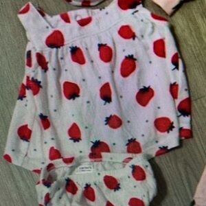 Strawberry Print Kids Pajamas